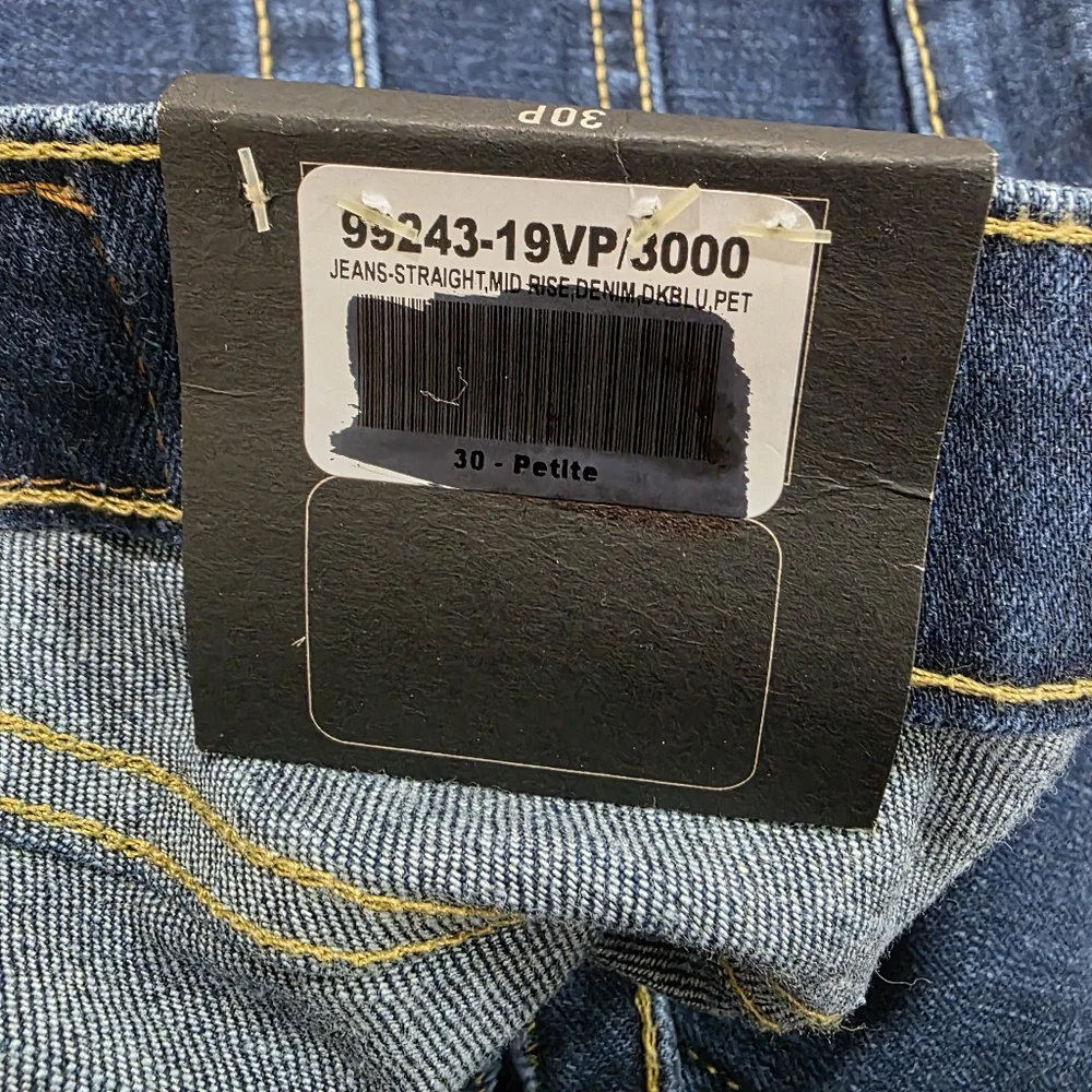 NWT Harley-Davidson Women's Straight Mid-Rise Jeans Dark Blue Size 30P